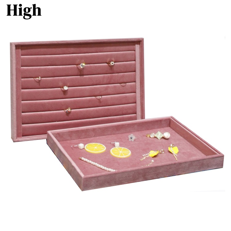 Jewelry Stores With Watches - Pink Velvet Jewelry Display Tray, Large
