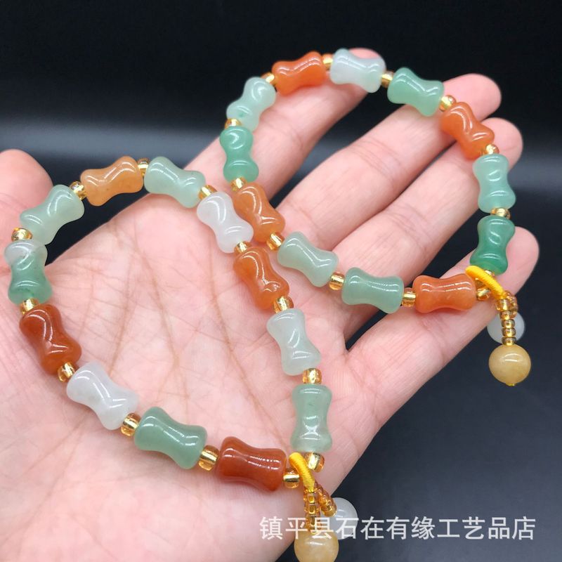 Jewelry & Watches Sp Zo O - Natural Aventurine Bamboo , Golden Silk