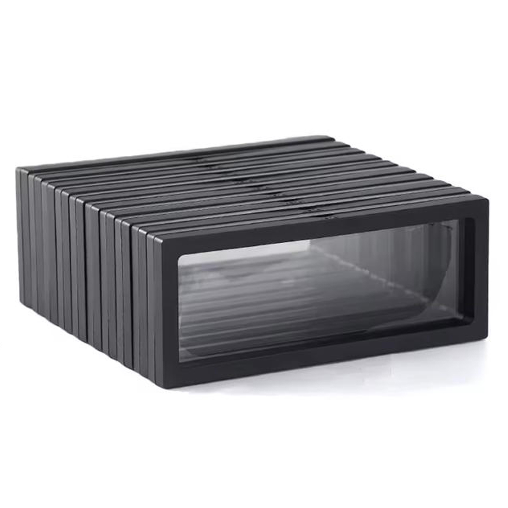 Jewelry And Watches Box - Black 10pcs,Transparent Floating Frame Display Rack,Floating