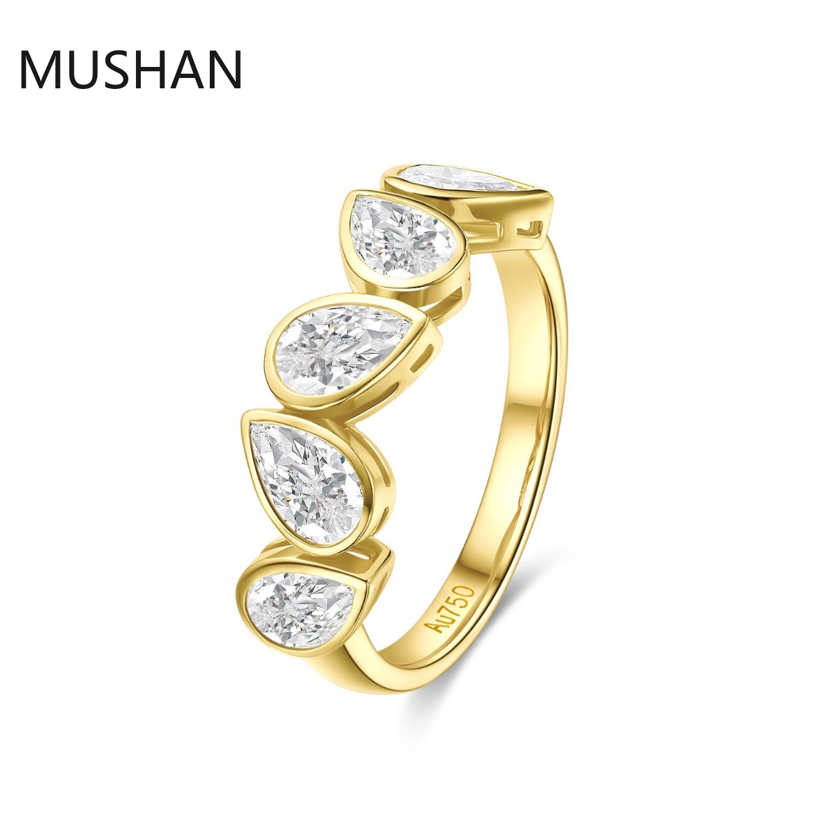 Moissanite Ring - MUSHAN Luxury Custom 14K 18K Gold