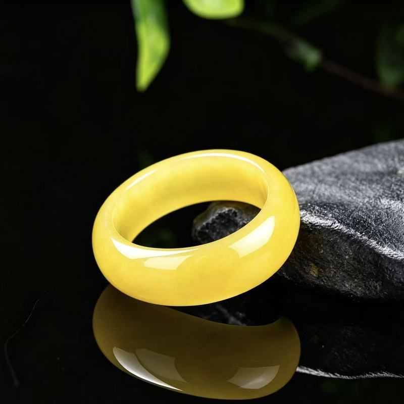 Jewelry & Watches Sp Zo O - Genuine A-grade jadeite ring with full