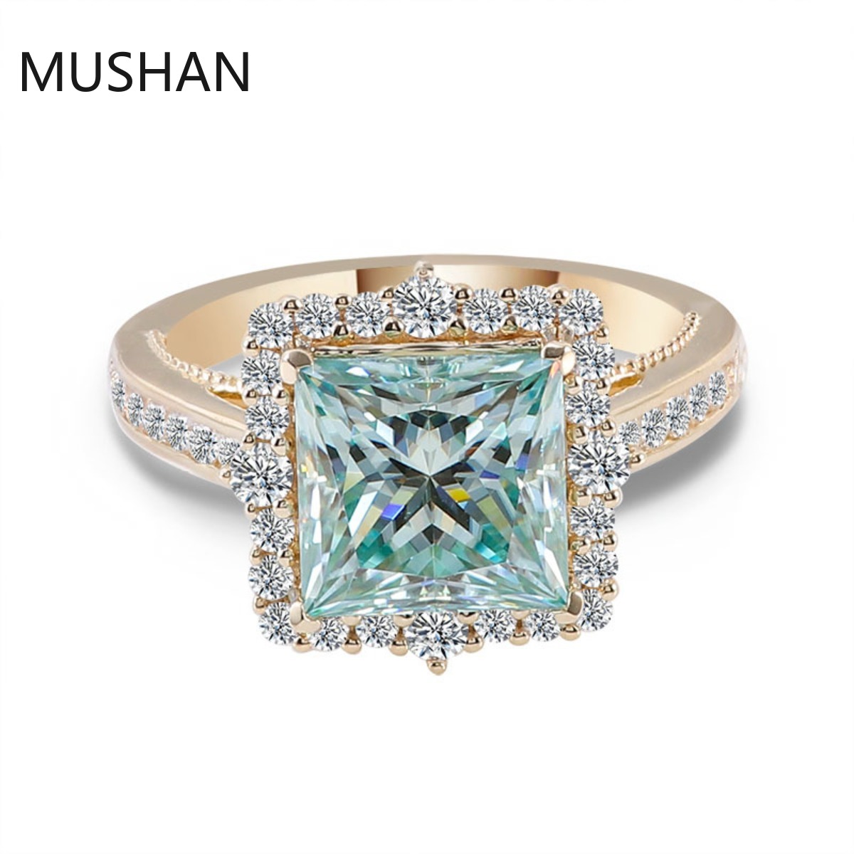 Moissanite Ring - MUSHAN Luxury Custom 14K 18K Gold