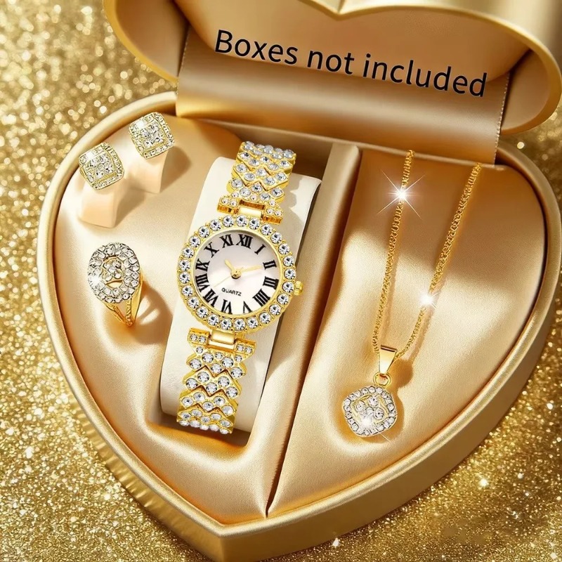 5PCS Luxury Rhinestone Women's - Jewelry Like Watches recension och pris