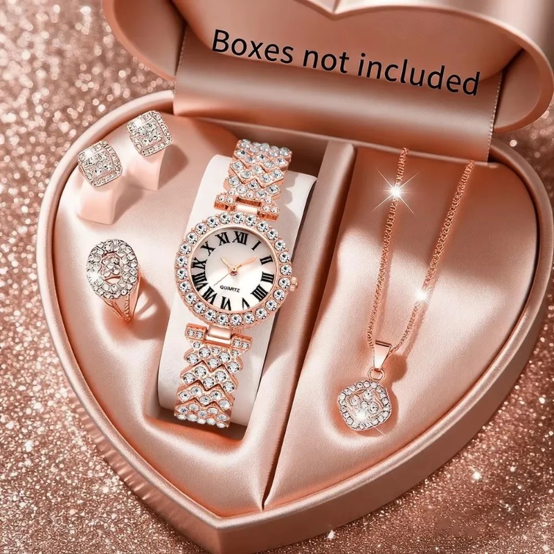 5PCS Luxury Rhinestone Women's - Jewelry Like Watches recension och pris