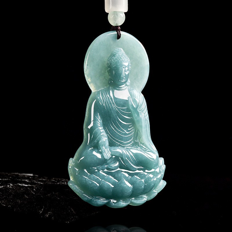 Natural Burmese Jadeite Buddha - Necklace Pendant recension och pris