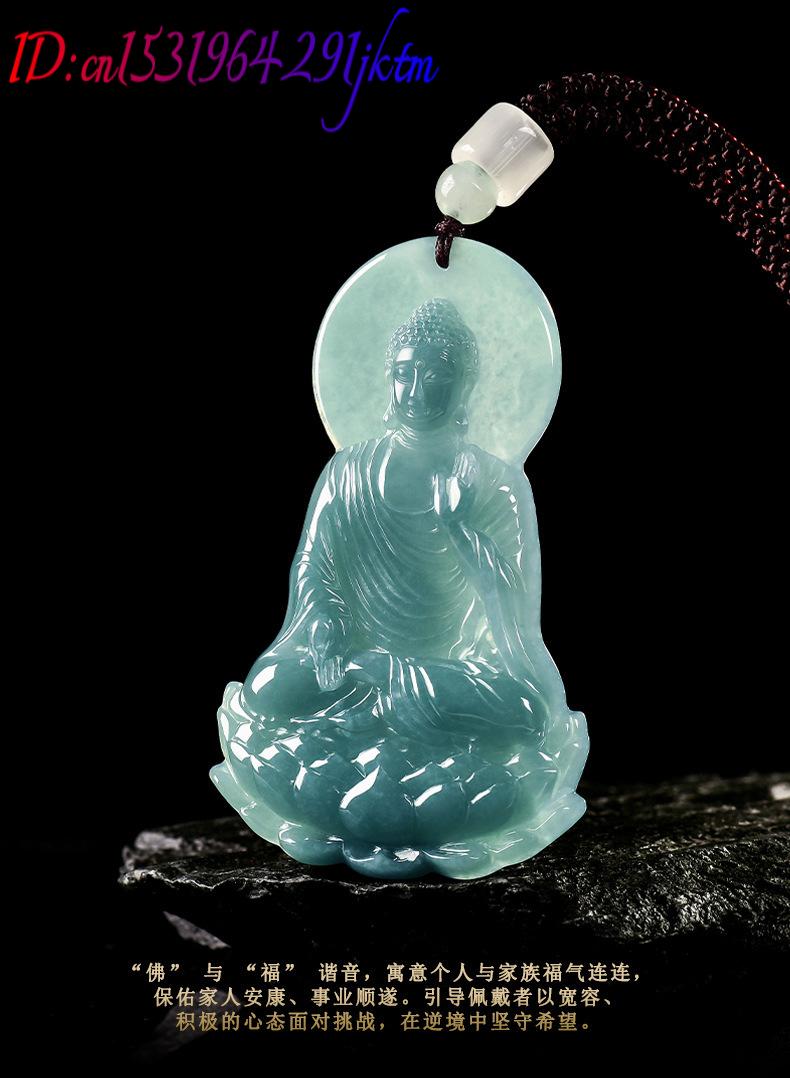 Natural Burmese Jadeite Buddha - Necklace Pendant recension och pris