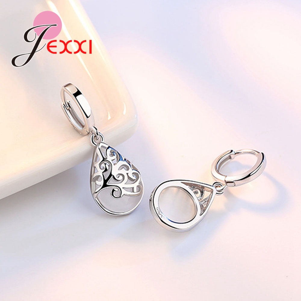 Genuine 925 Sterling Silver Mo - Opal Earrings Dangle recension och pris