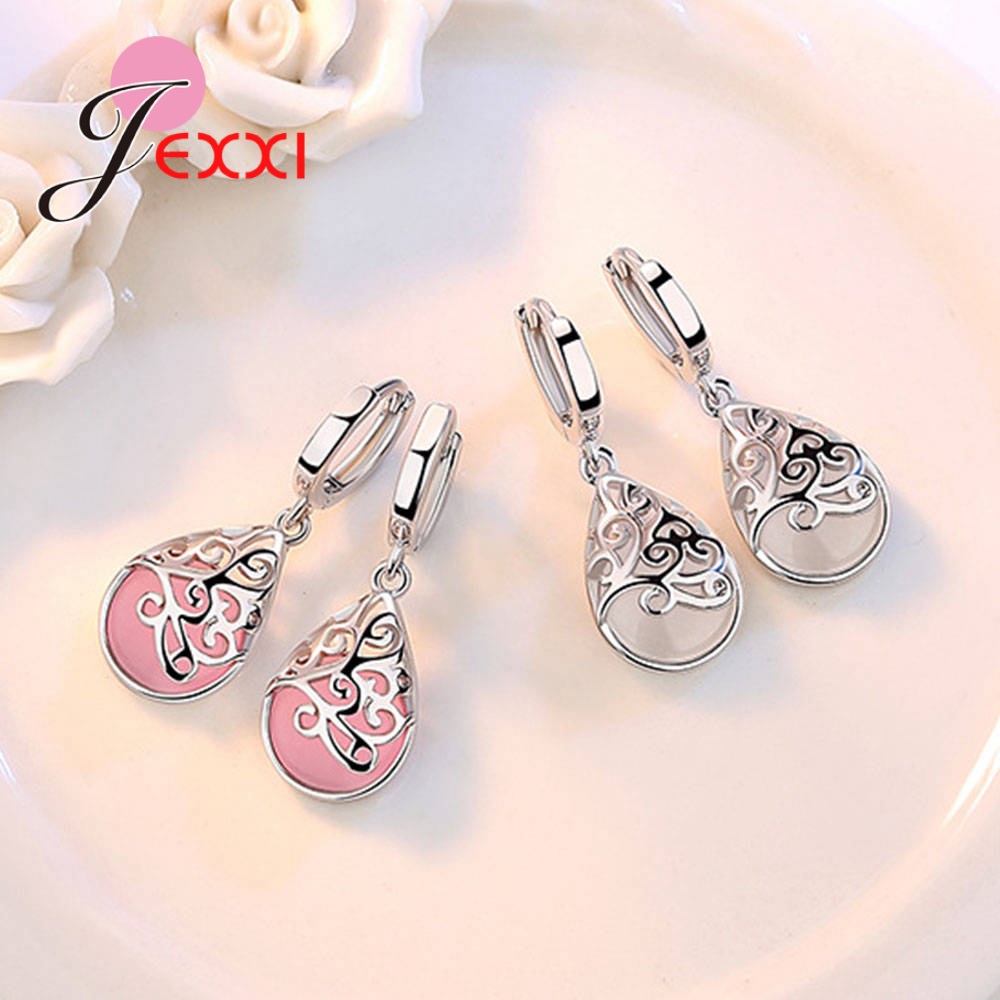 Genuine 925 Sterling Silver Mo - Opal Earrings Dangle recension och pris