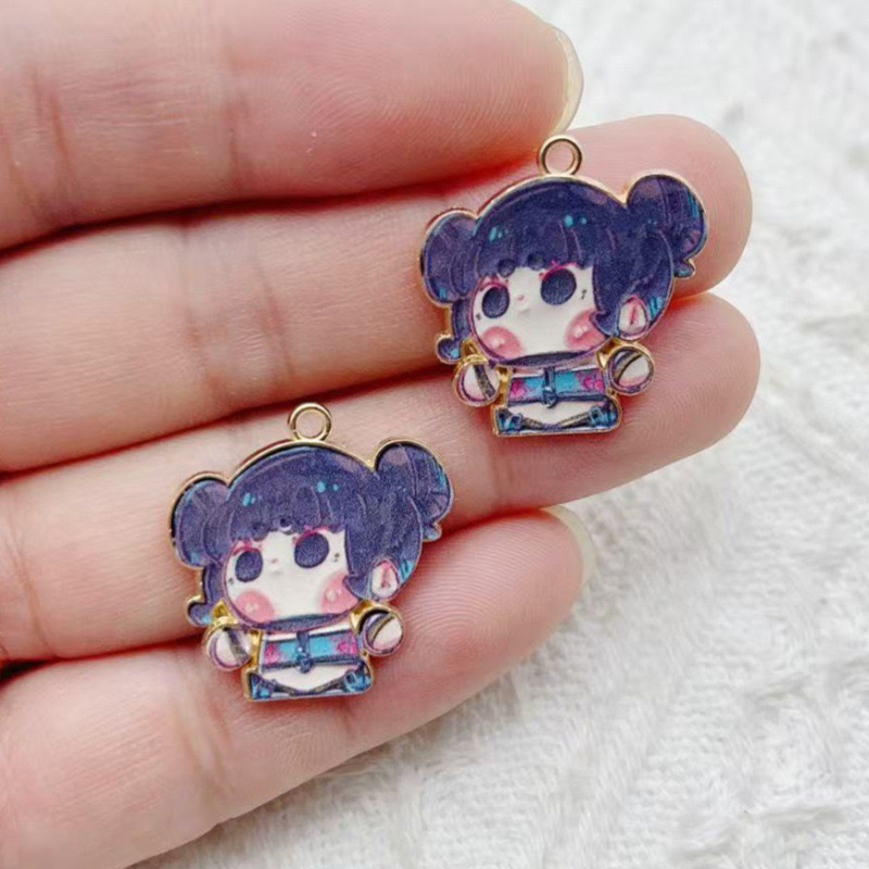 10pcs Cartoon Anime Pendant Oi - Drop Earrings recension och pris