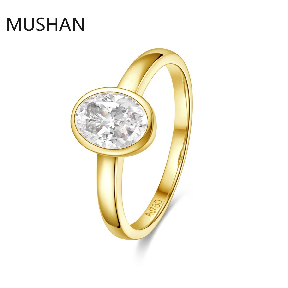 MUSHAN Luxury Custom 14K 18K G - Moissanite Ring recension och pris