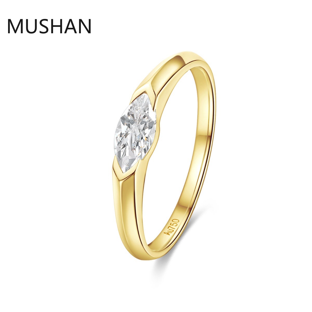 MUSHAN Luxury Custom 14K 18K G - Moissanite Ring recension och pris
