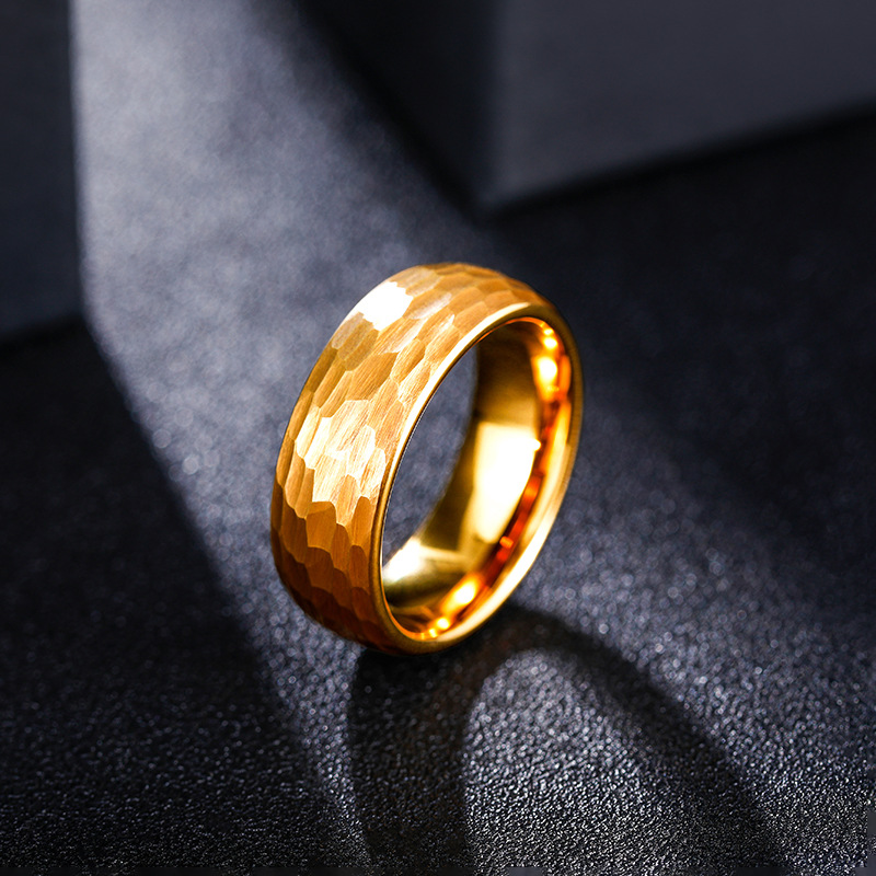 Hammered Multi-faceted Titaniu - Titanium Steel Ring recension och pris