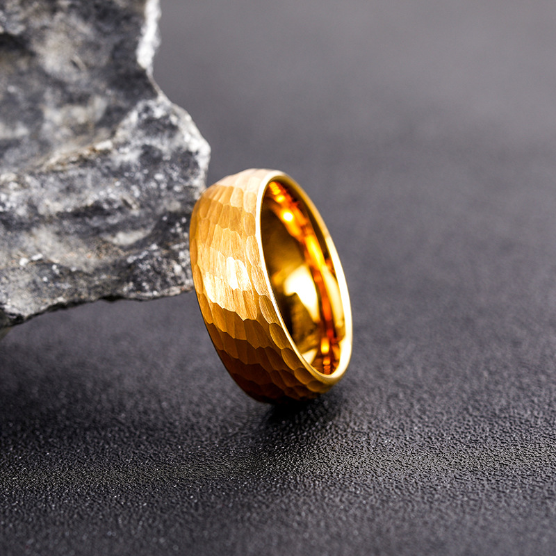 Hammered Multi-faceted Titaniu - Titanium Steel Ring recension och pris