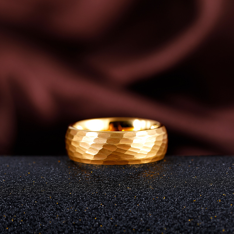 Hammered Multi-faceted Titaniu - Titanium Steel Ring recension och pris