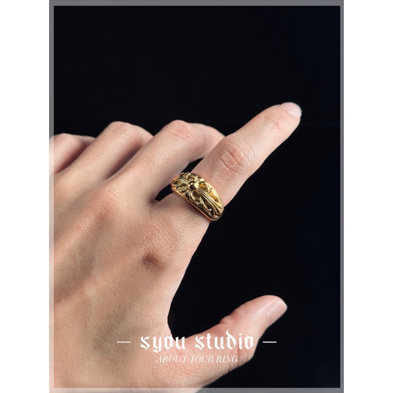 Gold Iris Ring  Gothic Jewelry - Titanium Steel Ring recension och pris