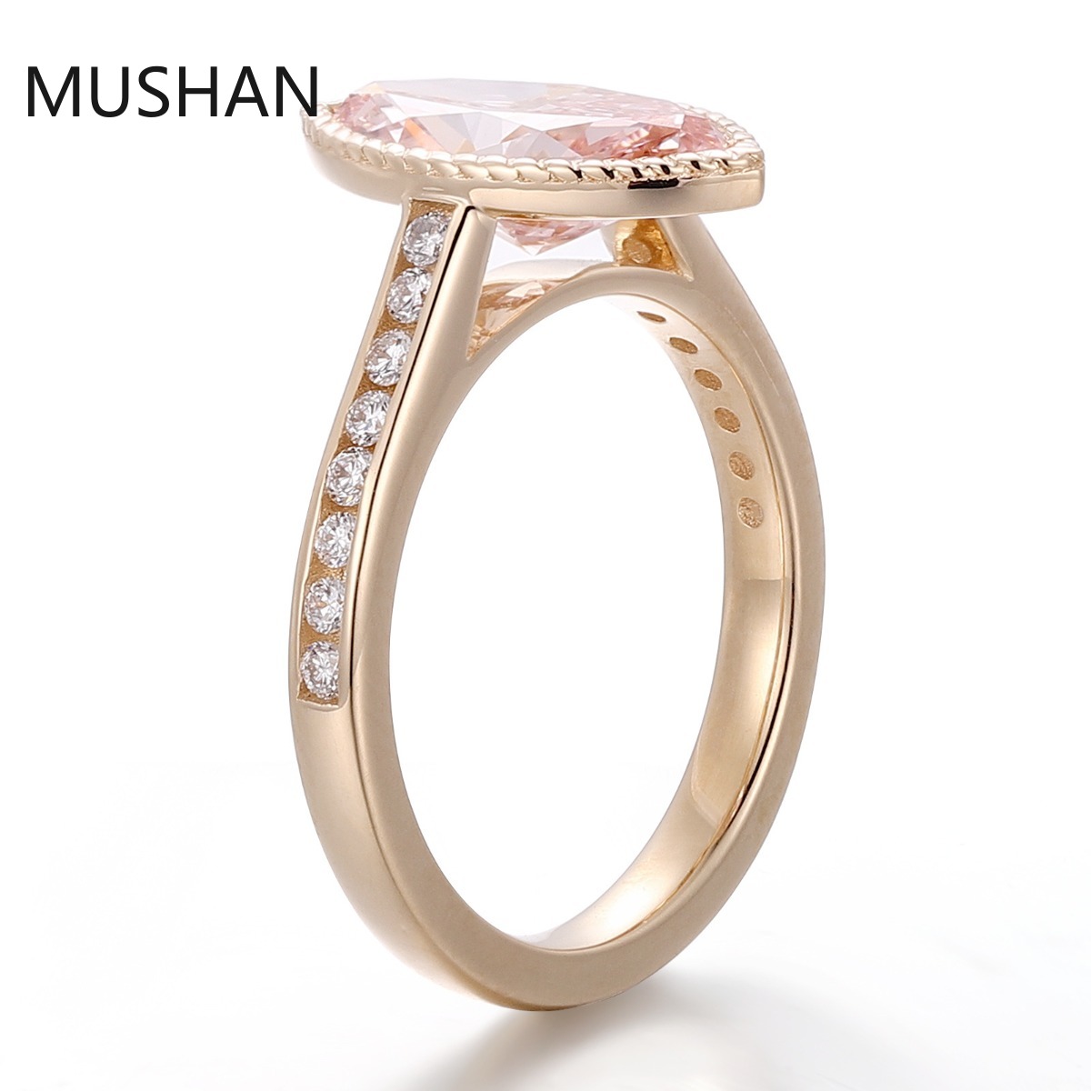 MUSHAN Luxury Custom 14K 18K G - Moissanite Ring recension och pris