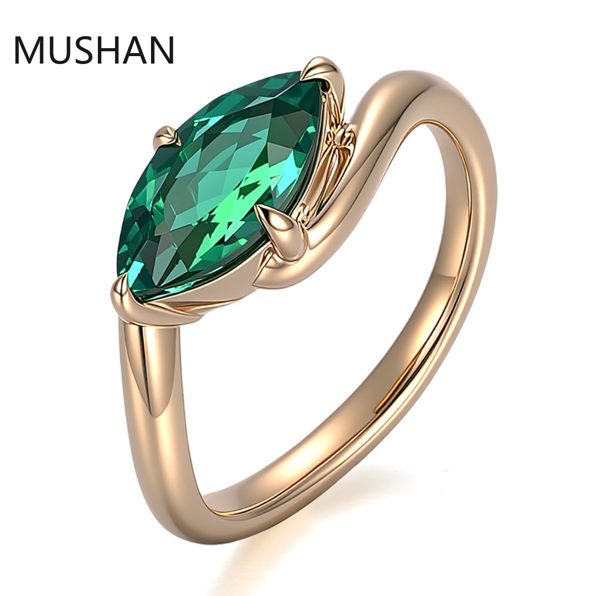 MUSHAN Luxury Custom 14K 18K G - Moissanite Ring recension och pris