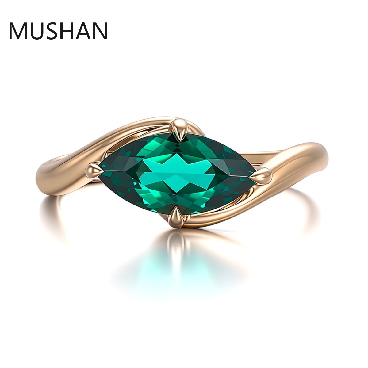 MUSHAN Luxury Custom 14K 18K G - Moissanite Ring recension och pris