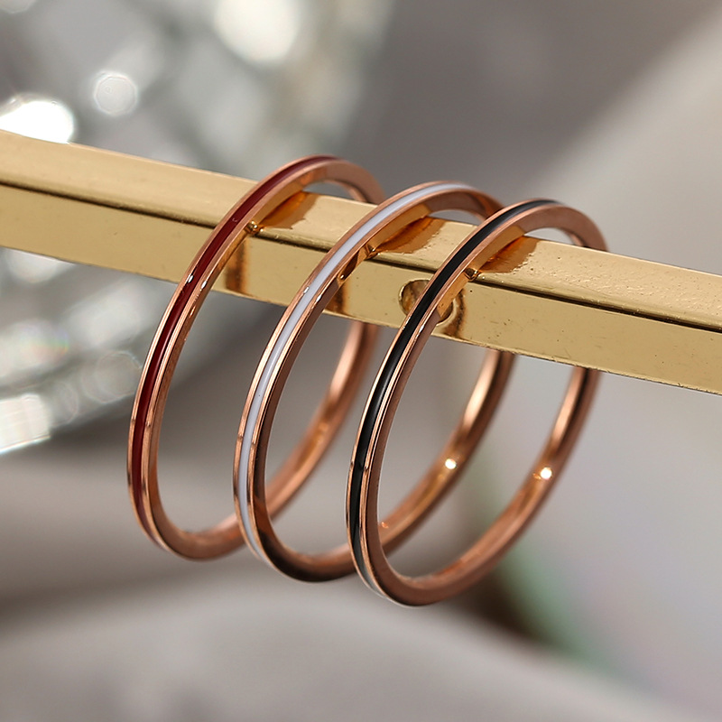Titanium Steel Rose Gold Color - Titanium Steel Ring recension och pris