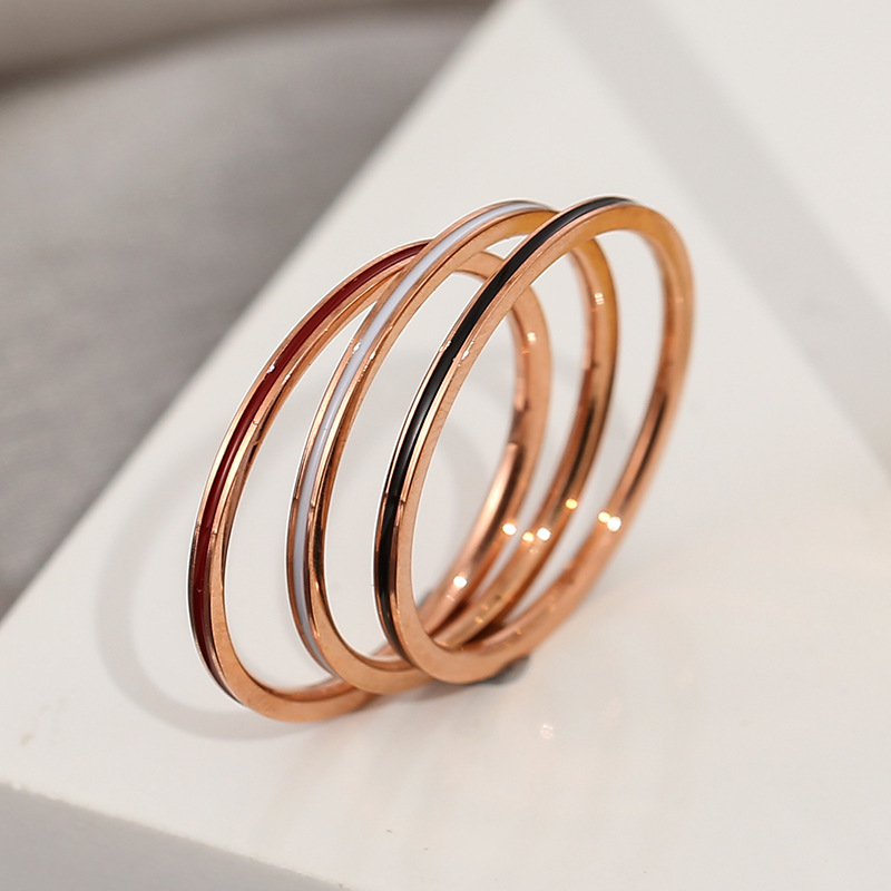 Titanium Steel Rose Gold Color - Titanium Steel Ring recension och pris