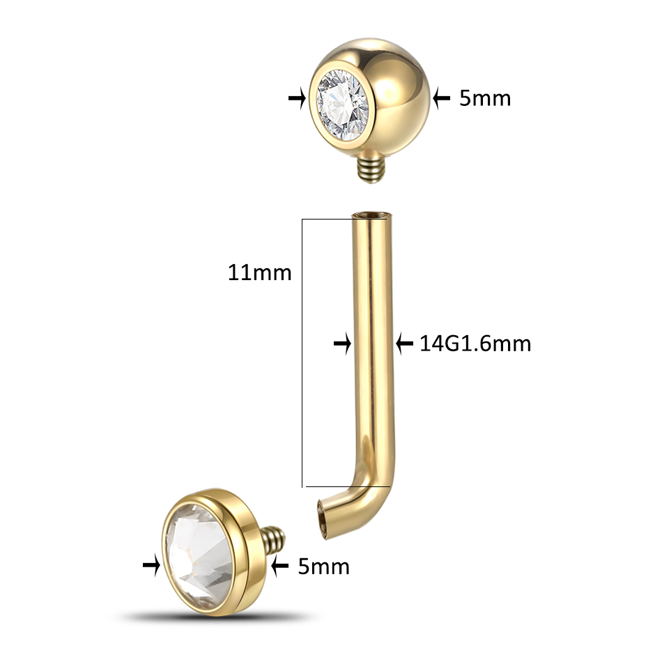 5Pcs/lot G23 Titanium Christin - Christina Jewelry & Watches Marguerite Ørestik Forgyldt Sølv recension och pris