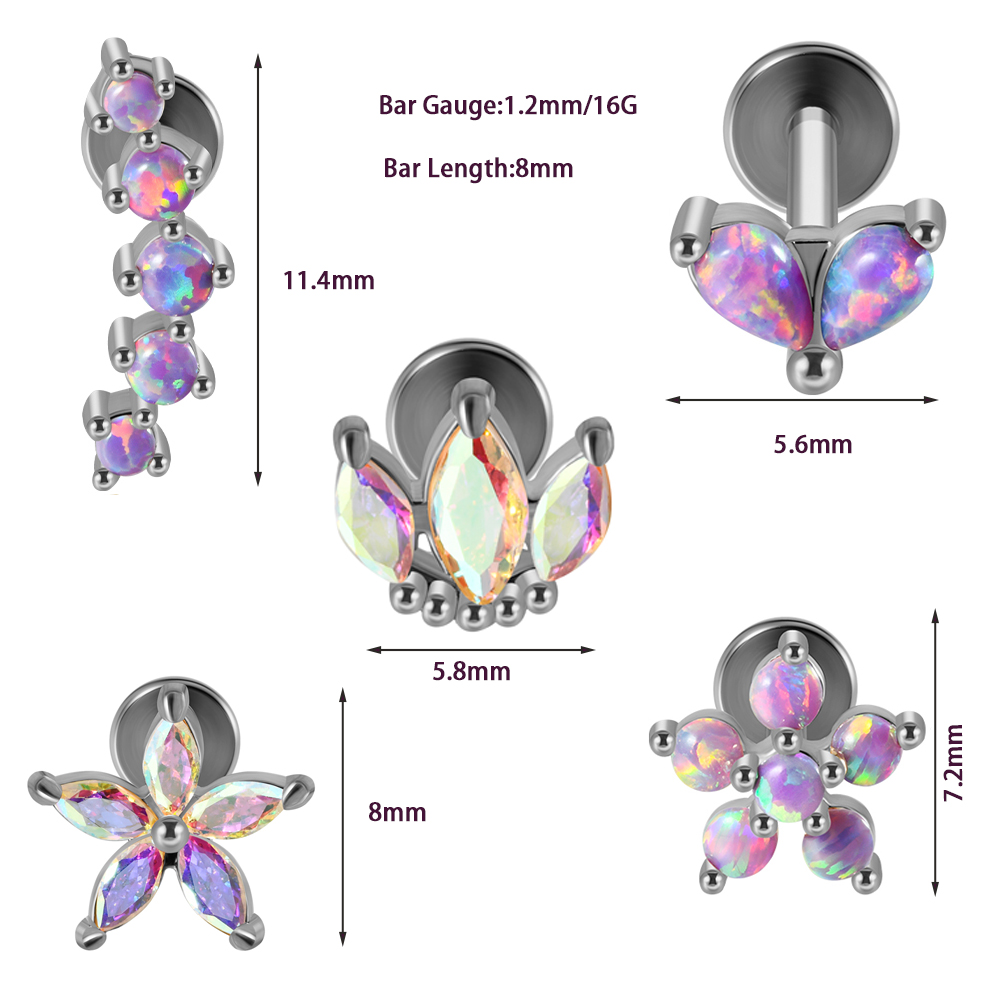 1PC Stainless Steel Opal Flowe - Opal Earrings Dangle recension och pris
