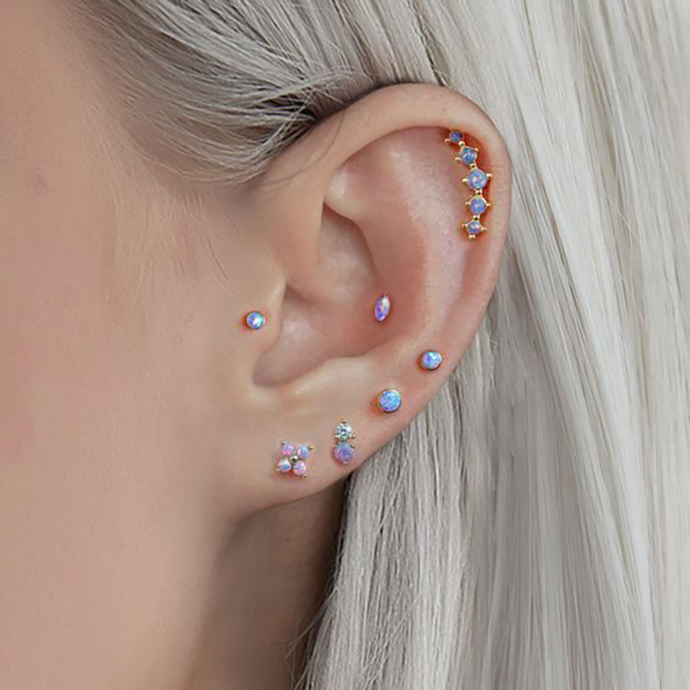 1PC Stainless Steel Opal Flowe - Opal Earrings Dangle recension och pris