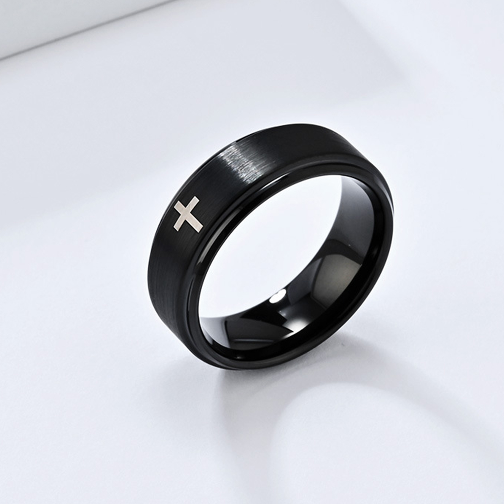 Retro Titanium Steel Christian - Titanium Steel Ring recension och pris