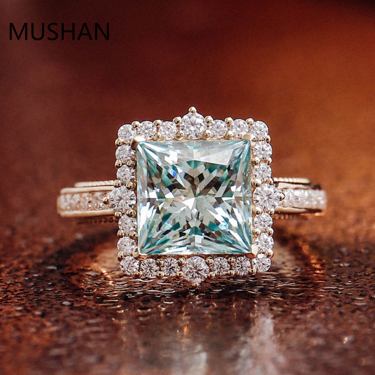 MUSHAN Luxury Custom 14K 18K G - Moissanite Ring recension och pris