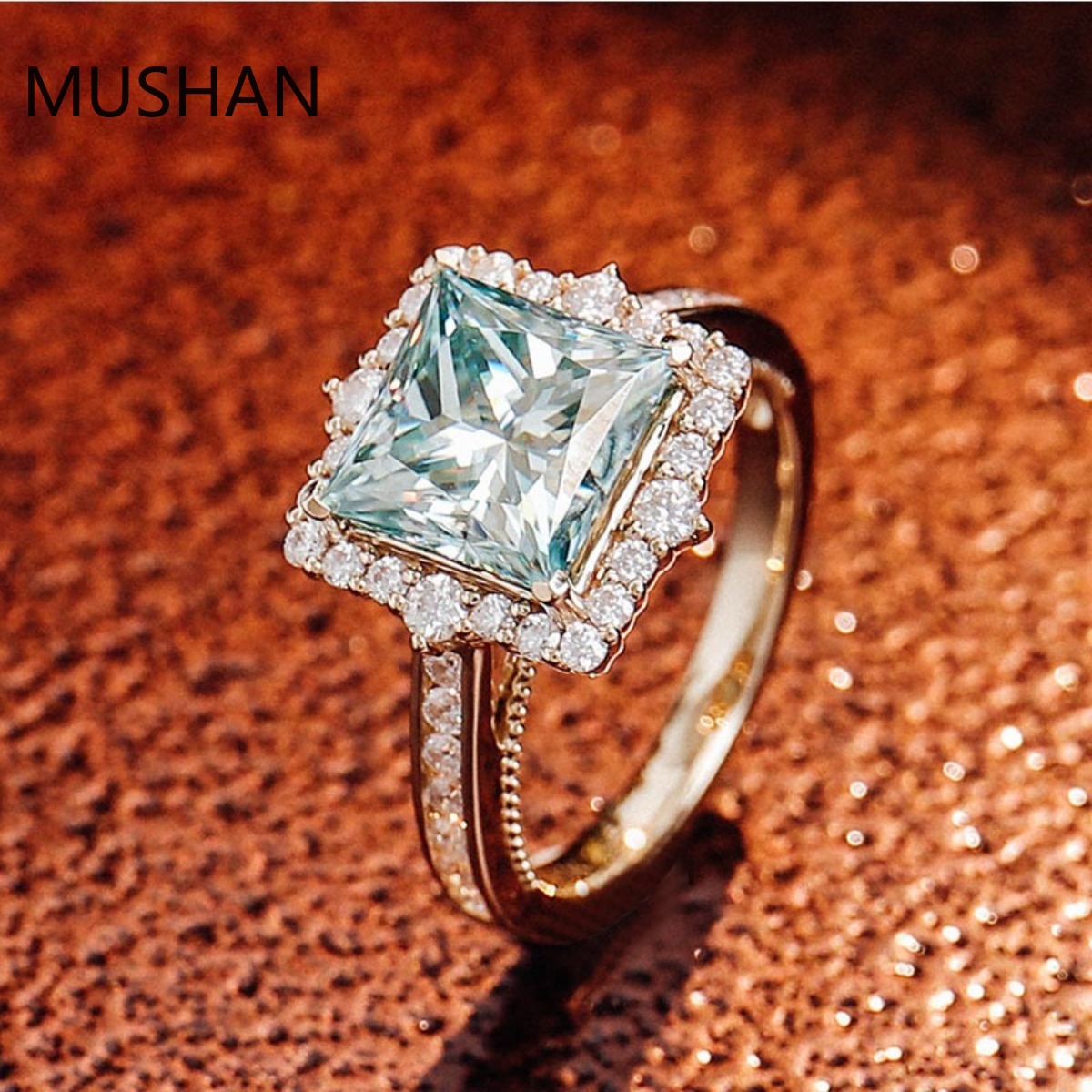 MUSHAN Luxury Custom 14K 18K G - Moissanite Ring recension och pris