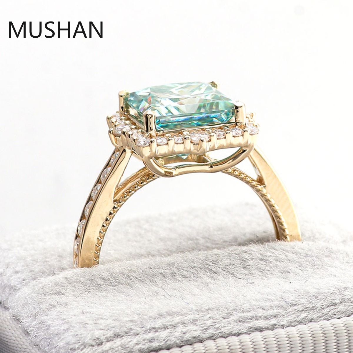 MUSHAN Luxury Custom 14K 18K G - Moissanite Ring recension och pris