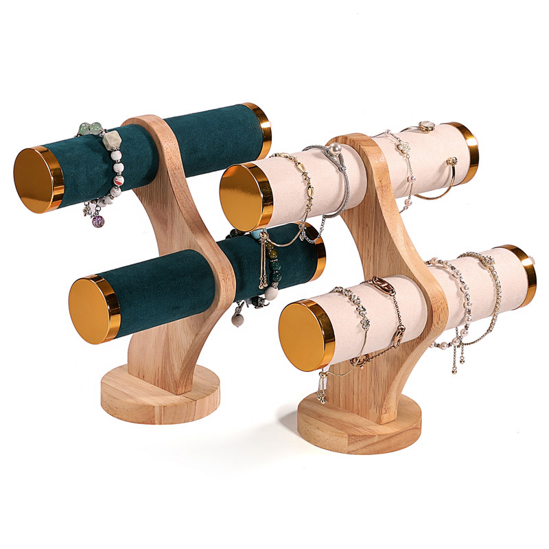 2-Tier Curved Wood Bracelet Ho - Jewelry Stores With Watches recension och pris