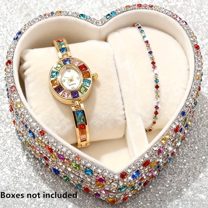 2pcs Elegant Colorful Rhinesto - Jewelry Like Watches recension och pris