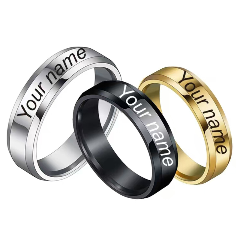 Customized Rings Engraved With - Titanium Steel Ring recension och pris