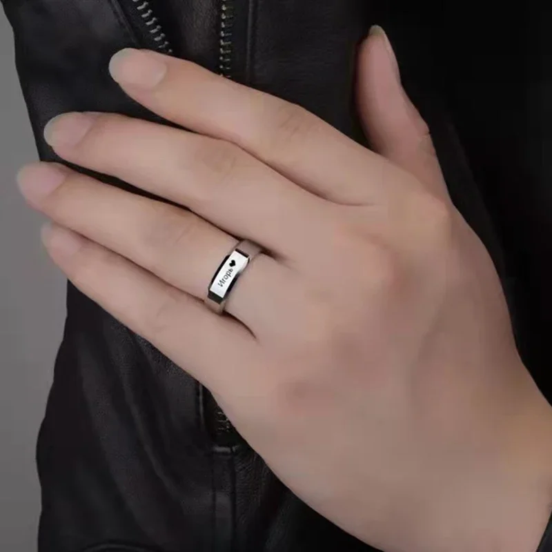 Customized Rings Engraved With - Titanium Steel Ring recension och pris