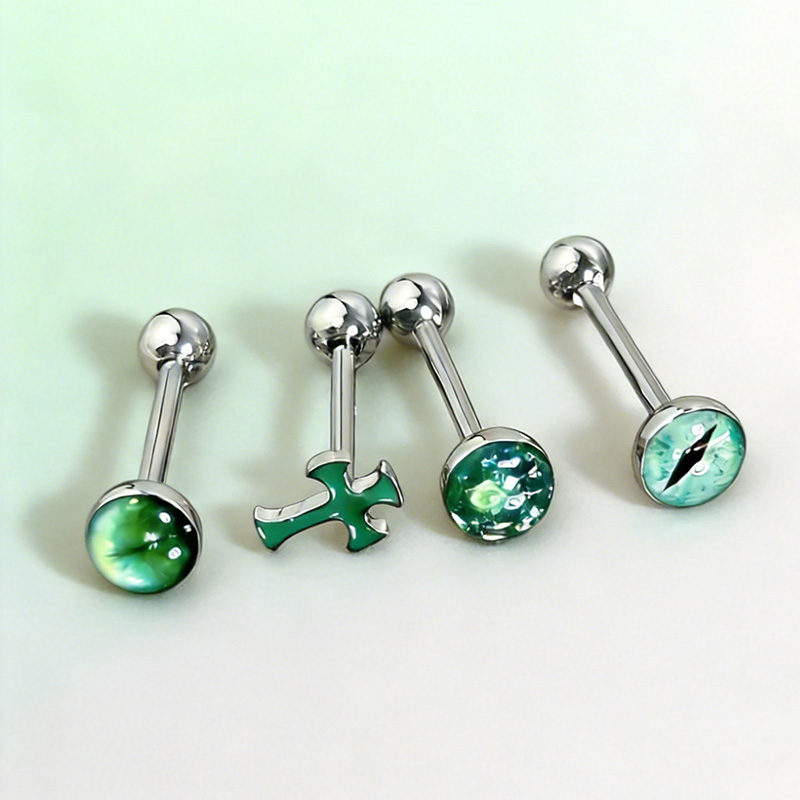1Pc High-Quality Trendy Green  - Titanium Steel Ring recension och pris
