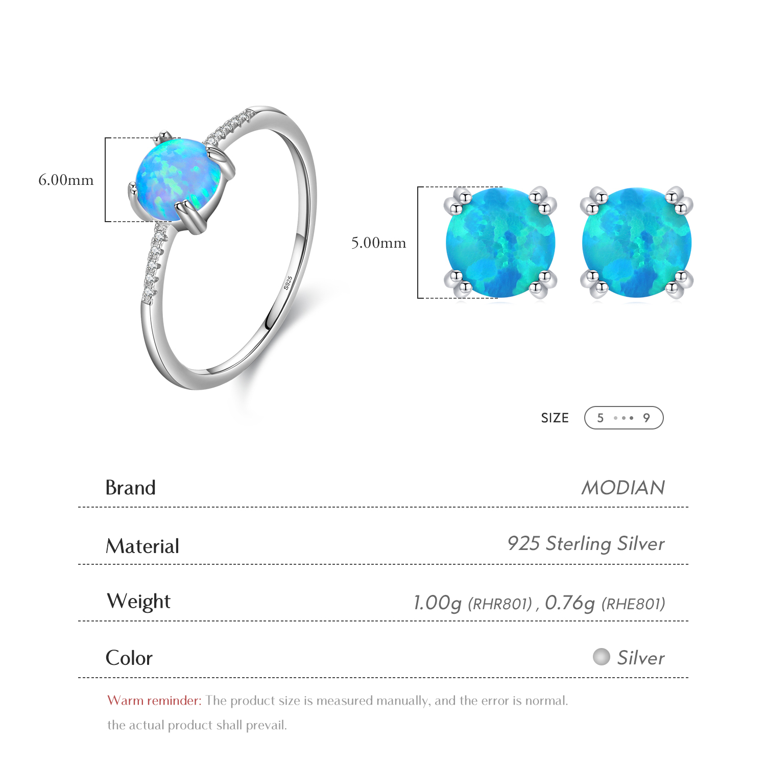 MODIAN Natural Opals Series Je - Opal Earrings Dangle recension och pris
