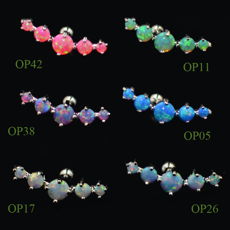 CHUANCI 1 PC Stainless Steel & - Opal Earrings Dangle recension och pris
