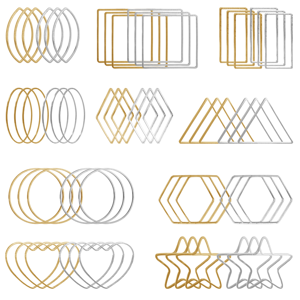 20Pcs Gold Silver Hollow Frame - Drop Earrings recension och pris
