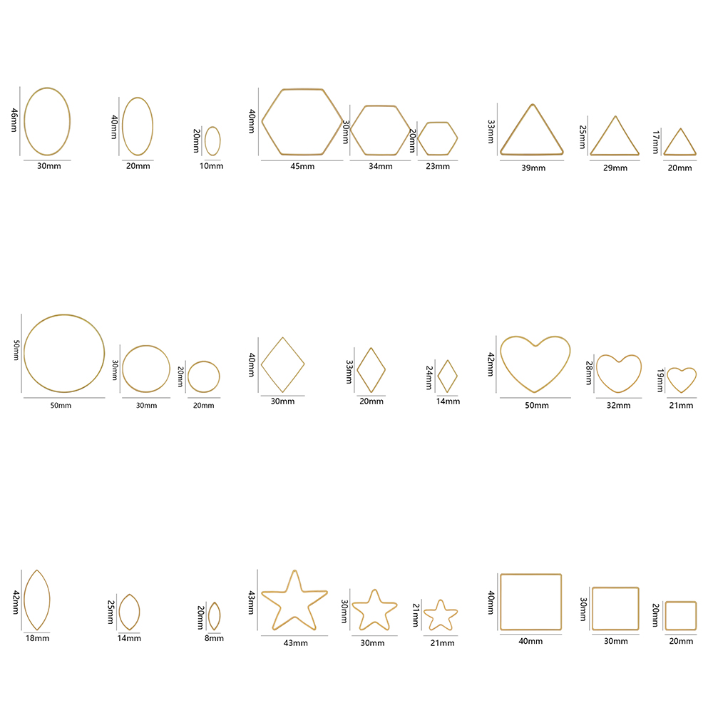 20Pcs Gold Silver Hollow Frame - Drop Earrings recension och pris