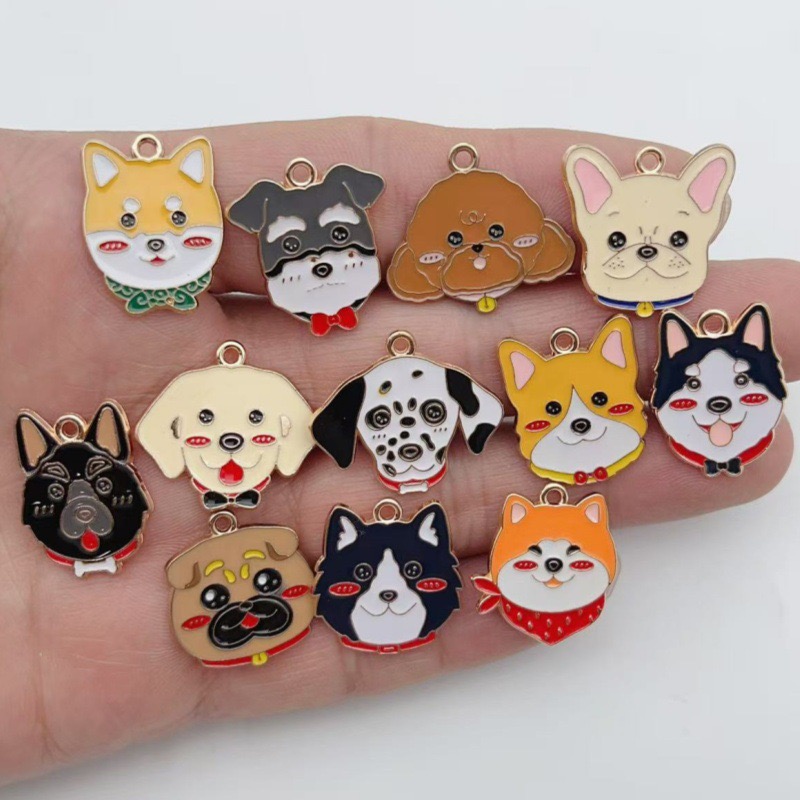 12pcs cartoon pet spotted dog  - Drop Earrings recension och pris