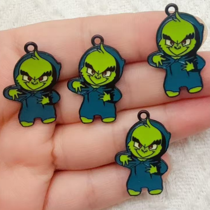 10pcs alloy drip oil cartoon C - Drop Earrings recension och pris