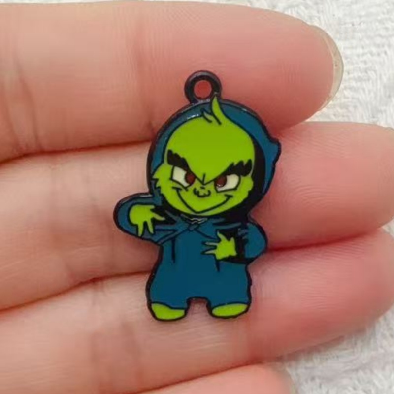 10pcs alloy drip oil cartoon C - Drop Earrings recension och pris