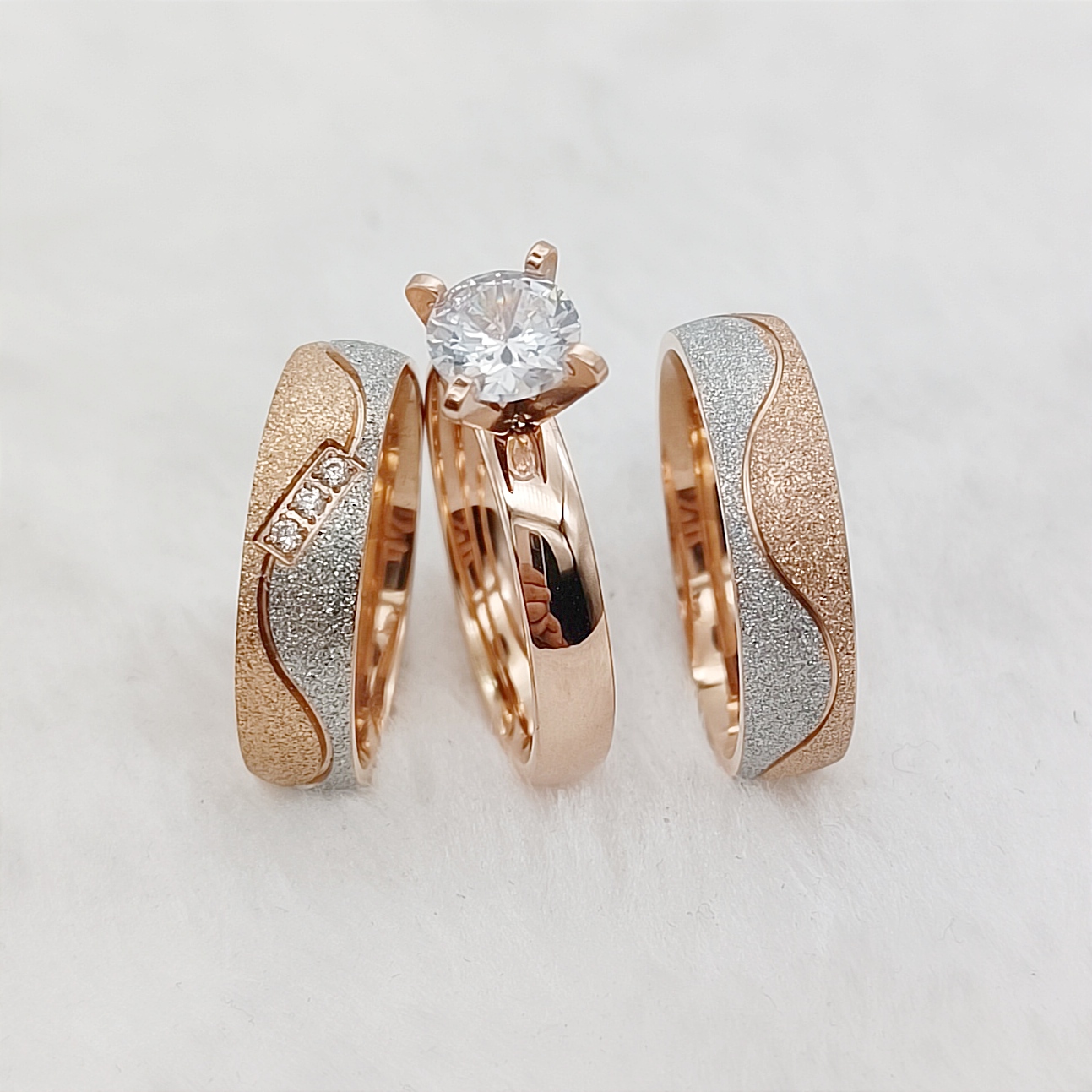 Proposal 3pcs Marriage Promise - Titanium Steel Ring recension och pris