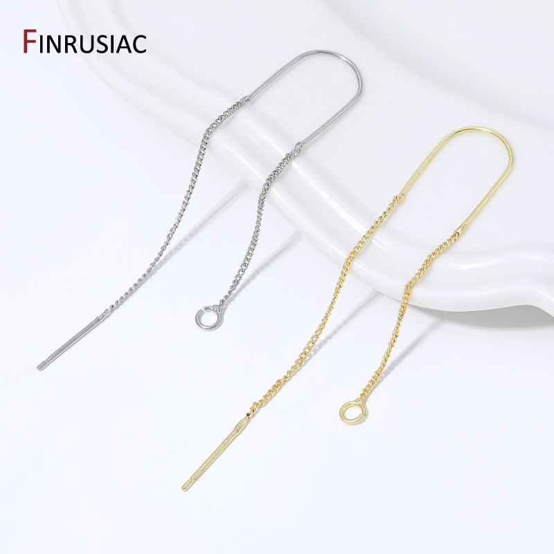 18K Gold Plated Brass Long Tas - Drop Earrings recension och pris