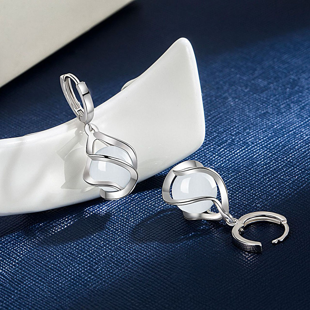 New 925 Sterling Silver Women  - Opal Earrings Dangle recension och pris