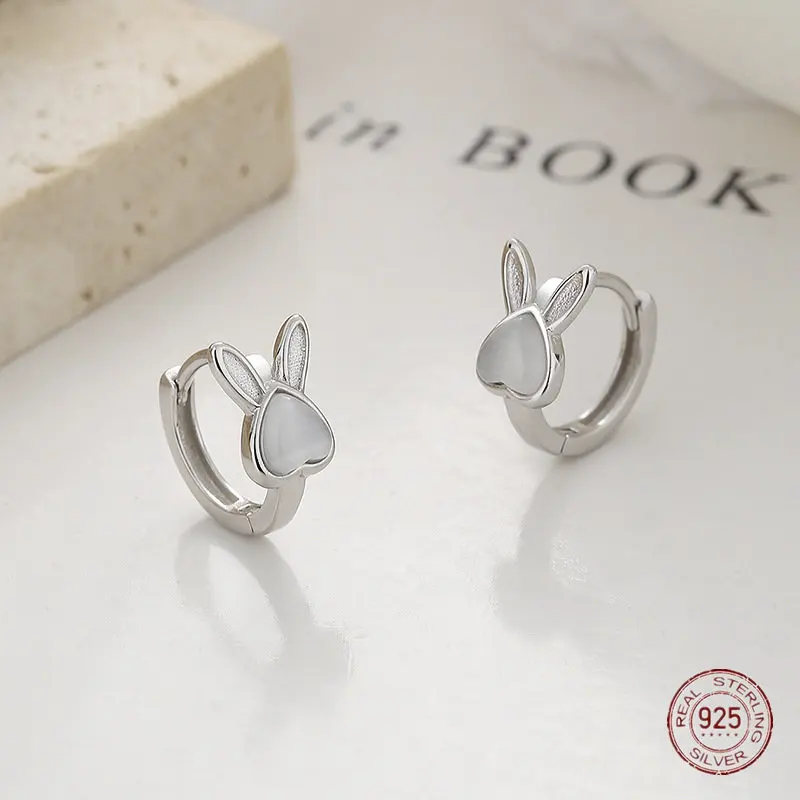 925 Sterling Silver Rabbit Opa - Opal Earrings Dangle recension och pris