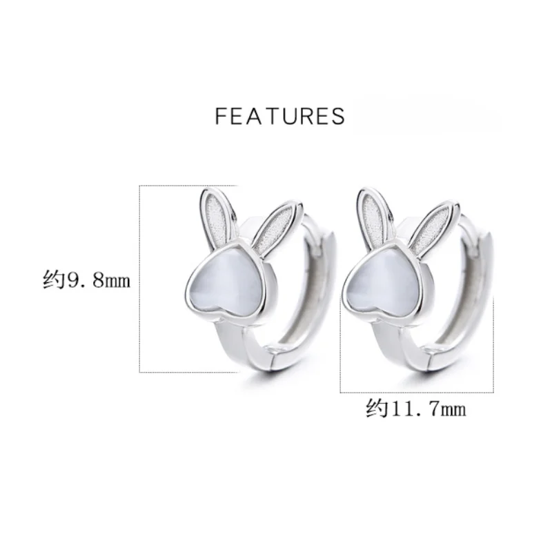 925 Sterling Silver Rabbit Opa - Opal Earrings Dangle recension och pris
