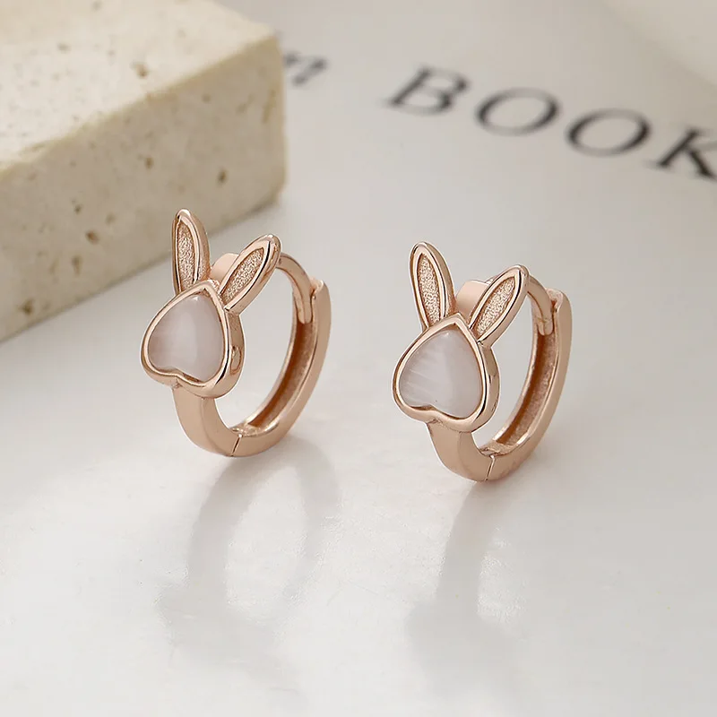 925 Sterling Silver Rabbit Opa - Opal Earrings Dangle recension och pris