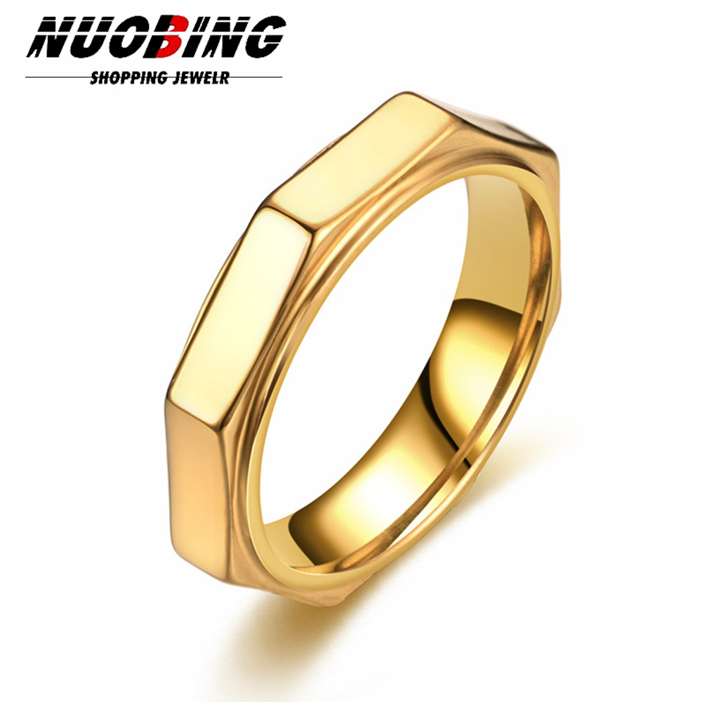 5MM Fashion Hexagon Titanium S - Titanium Steel Ring recension och pris